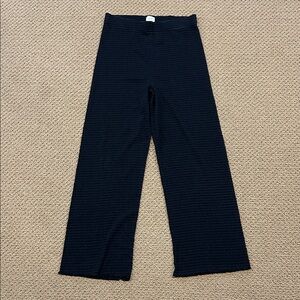 Wilfred Verona Pant Black size Medium Seersucker Lightweight Wide Leg